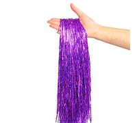 VEYLIN 2000 Strands Purple Tinsel Icicles Foil Fringe Tinsel Garland for Holiday Christmas Tree Decorations