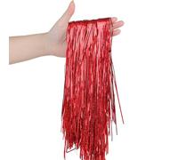 VEYLIN 2000 Strands Red Tinsel Icicles Foil Fringe Tinsel Garland for Holiday Christmas Tree Decorations