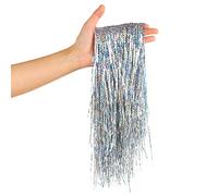 VEYLIN 2000 Strands Sliver Tinsel Icicles Foil Fringe Tinsel Garland for Holiday Christmas Tree Decorations