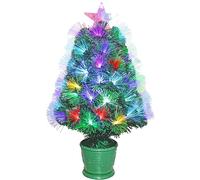 VEYLIN 2ft Fiber Optic Christmas Tree Small Xmas tree for Home Office Decoration (Green)