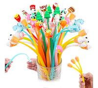 VEYLIN 32 Pieces Christmas Cartoon Cute Pens Gel Black Ink Pens,Cute Pens, Fun Animal Pens, Unisex Kids' Party Bag Fillers, Birthday School Office Home Supplies Present for Children 8 Rand