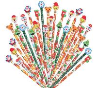 VEYLIN 32pcs Christmas Themed Pencil Set, Christmas Pencils with eraser tips Incentive Gift Christmas Stocking Stuffers for Children
