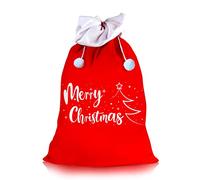 VEYLIN 43 x 27 Inch Large Christmas Sacks Felt Jumbo Santa Gift Sack Bag Drawstring Stocking Wrapping Decoration