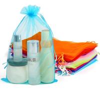 VEYLIN 50 Large Organza Bags 20 x 30CM Assorted Colors Drawstring Mesh Gift Bags Jewelry Pouches Wedding Favors Bags for Party Supplies