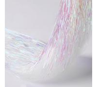 VEYLIN 5000 Tinsel Icicle Strands, Christmas Tree Tinsel Icicles Tinsel Foil Fringe Garland Tinsel Icicles Iridescent Holiday Festivals Decor Birthday Party Supplies(Laser White)