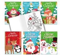 VEYLIN 6 Christmas Coloring Books - Christmas Crafts for Kids Party Bags or Xmas Stocking Fillers