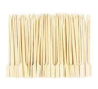 VEYLIN Barbecue Skewers Bamboo,100pcs BBQ Wooden Paddle Skewers Bamboo Sticks for BBQ Cocktail Sticks (12cm)