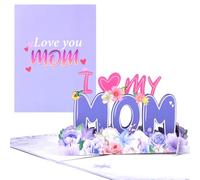 VEYLIN Birth Card for Mother, Mother's Day Card Birth Card for Mother Pop Up Card Mother's Day Gift Elegant 3D Card for Mother’s Day Celebration