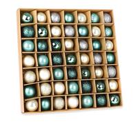 VEYLIN Christmas Baubles - 49pcs 3cm Mini Shatterproof Ornaments for Small Xmas Tree Decoration (Gold and Green)