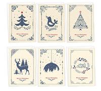 VEYLIN Christmas Cards, 36 Recycled Xmas Cards Charity Holiday Greet Gift Cards with Envelopes