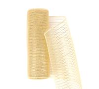 VEYLIN Christmas Deco Mesh Ribbon Roll, Christmas Tree Ribbon Poly Mesh Ribbons for DIY Bows, Garland Holiday Tree Decoration 26cm x 9.14m