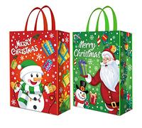 VEYLIN Christmas Large Gift Bags, 2 Pack Xmas Present Bag Extra Large Santa Gift Sack Bag Wrapping Decoration (19.2 x 6.6 x 25.5 Inch)
