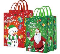 VEYLIN Christmas Large Gift Bags, 4 Pack Xmas Present Bag Extra Large Santa Gift Sack Bag Wrapping Decoration (19.2 x 6.6 x 25.5 Inch)
