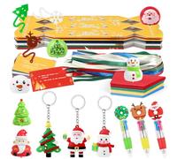 VEYLIN Christmas No-snap Crackers, Make Your Own Christmas Crackers Set DIY Xmas Crackers for Kids Xmas Crackers Set with Novelty Gifts, 15 Pack in 5 Colours