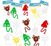 VEYLIN Christmas Sticky Toys Christmas Sticky Hands Toys, 30 Pieces, Reusable Stretchy Holiday Party Bag Fillers, Classroom Prizes/Rewards Gifts for Kids