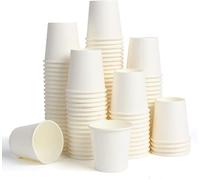 VEYLIN Disposable Mouthwash Paper Cups, 100-Count 3OZ Small White Paper Cups for Hot and Cold Drinks, Coffee, Tea, and Party Supplies, Perfect for Bathroom, Travel, and Picnic, 130ML