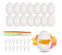 VEYLIN Easter Eggs,24PCS Plastic Egg Hanging Ornament Easter Hunt Gifts for Kids DIY Painting Crafts Decorations
