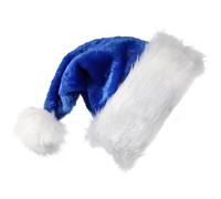 VEYLIN Father Christmas Hat Blue Santa Hats Large for Adults Men Women Thickened Warm Christmas Party Hats