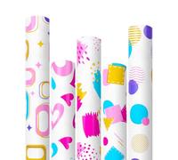 VEYLIN Gift Wrapping Paper Roll, Wrapping Paper Birthday Roll for Birthday Festival Party Presents or Wedding Gift Decoration (5 Rolls two)