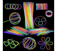 VEYLIN Glow Sticks, 220 Pieces Glow Sticks Party Packs Glow in the Dark Glasses and Connectors for Bracelets Rings Headbands Glowsticks Kids Adults Party Festival Halloween Supplies