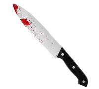 VEYLIN Halloween Bloody Knife, 1 Pack Plastic Bloody Knife Prop for Halloween Party Costume Accessory 30cm Long