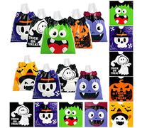 VEYLIN Halloween Candy Bags, 48 Pack Little Sweet Party Bag Trick or Treat Pouches for Kids Gift Decoration