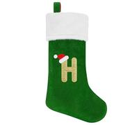 VEYLIN Large Christmas Stockings, 20 Inch Alphabet Christmas Stockings Large Embroidered Stockings Letter Christmas Stockings for Kids/Adult Alphabet H