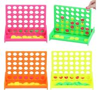 VEYLIN Mini 4 in a Row Classic Board Game, 12 Pack Assorted Colours Four In A Row Board Games Party Bag Fillers, Educational Toy for Boys & Girls