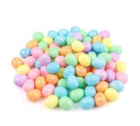 VEYLIN Mini Glitter Easter Egg Decorations,100 Pieces Mini Multicolour Foam Easter Egg For Easter Basket Decoration Easter Egg Hunt Party Decoration (1.5 X 1.8 CM)