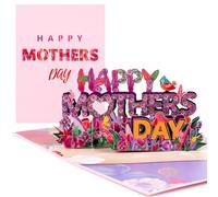 VEYLIN Mother's Day Card, 3D Card for Mother's Day Special Birth Card for Mother Pop-Up Card Mother's Day Gift Elegant 3D Card for Mother’s Day Celebration