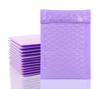 VEYLIN Poly Bubble Mailers,12PCS Bubble Mailers Small Polymailer Bags for Shipping Padded Envelopes for Shipping, Mailing, Packaging(110x190mm Purple)