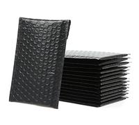 VEYLIN Poly Bubble Mailers, 50 Pack Black Padded Envelopes Bulk Waterproof Padded Polymailer Bags Envelopes for Shipping, Self-Seal, 13x18cm, 3-Layer, Tear-Proof