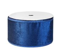 VEYLIN Royal Blue Satin Ribbon 63mm, 9m(10 Yards) Double Sided Solid Colors Velvet Ribbon for Christmas Tree Decoration DIY Craft