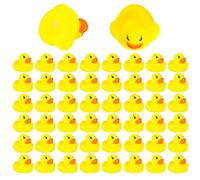 VEYLIN Rubber Ducky, 50pcs Rubber Duckys Bath Toy for Kids Float and Squeak Mini Yellow Ducks Bathtub Toys for Shower