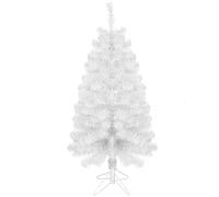 VEYLIN Small Christmas Tree,90 CM Artificial White Xmas Tree With Metal Stand For Christmas Decor