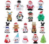 VEYLIN Wind Up Christmas Toy, 18 Pack Christmas Wind Up Toy Assortments Christmas Stocking Stuffers Christmas Crackers Christmas Toys for Stocking Fillers Kids Party Bag Fillers