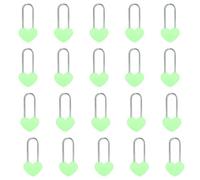 VeYocilk 20PCS 3.5" 50mm Love Lock Heart Padlock,Green Single Heart Lock for Lovers Wedding,Valentines,Anniversary,Travel(NO Key)