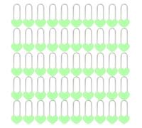 VeYocilk 50PCS 3.5" 50mm Love Lock Heart Padlock,Green Single Heart Lock for Lovers Wedding,Valentines,Anniversary,Travel(NO Key)