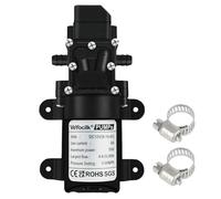 VeYocilk DC 12V Water Pump,1GPM 4L/Min 131Psi Self Priming Diaphragm Pump with Pressure Switch and 2 Hose Clamps for Water Tap,Campervan,Kitchen,Bathroom,Water Tank