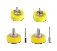 VÉZAAR 4PCS 25mm Sanding Disc Backing Pads Holder Hook and Look with Shank Drill of 2.35mmX10mm, 3mmX10mm, 3mmX30mm, 6mmX30mm Sanding Pad