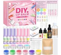 Vezerd Lip Gloss Make Your Own Set, Lip Balm Making Kit, Creative Adult Craft Set Lip Gloss Lipstick DIY Making Set, Funny & Easy Make Up Gift for Girls Women