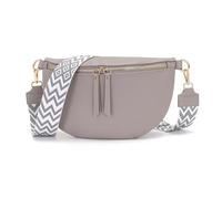 Vezluax 30x20cm Cross Body Bumbags for Ladies Large Bum Bag Stylish Waist Packs Women's Bumbag Fanny Pack for Women Belt Bag with Wide Strap Grey