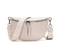 Vezluax 30x20cm Cross Body Bumbags for Ladies Large Bum Bag Stylish Waist Packs Women's Bumbag Fanny Pack for Women Belt Bag with Wide Strap Beige Silver