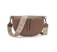 Vezluax 30x20cm Cross Body Bumbags for Ladies Large Bum Bag Stylish Waist Packs Women's Bumbag Fanny Pack for Women Belt Bag with Wide Strap Pekannuss