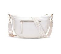 Vezluax Crossbody Bag for Women PU Leather Half Moon Crescent Wide Strap Bum Bag Lightweight Small Shoulder Bag for Trave Festival & Everyday Pearlescent White