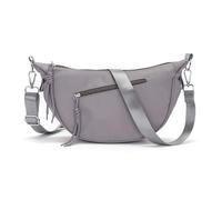Vezluax Waterproof Women's Crossbody Bag, Stylish Half-Moon Waist Bag with Multiple Inner Pockets, Fabric Shoulder Bag for Women, Grey