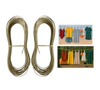 VEZODEK 2mm Clothesline Extra Strong Washing Line with Steel Core and PVC Coating | Heavy Duty Clothes Lines for Outside Travel Camping Garden Indoor Laundry Accessories (Golden, 1000, Centimeters)