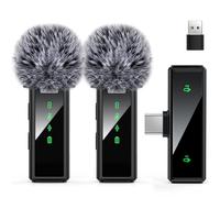 VEZQUA USB C Wireless Lavalier Microphone for Android, Mini Microphone for Video Recording, Vlog, YouTube, TikTok