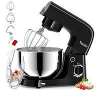 Vezzio Small Stand Mixer,4.5 liters Food Mixers for Baking,1500W 10-Speed Kitchen Cake Mixers,Electric Kitchen Mixers with Small form-factor, Easy to use and Lightweight(4.5L, Black)