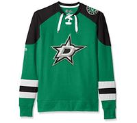 VF LSG NHL Dallas Stars Men's Centre Long Sleeve Crew Neck Pullover Sweatshirt, Small, Kelly Green/Black/White